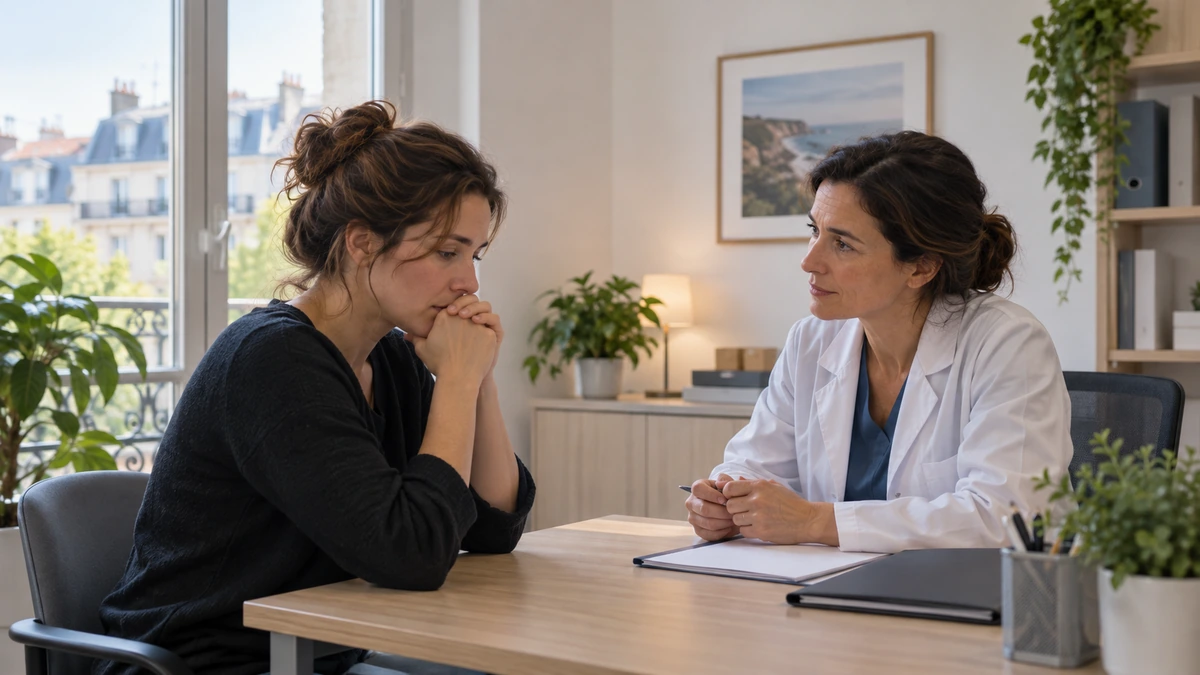 Échange confidentiel autour d’un arrêt de travail pour santé mentale